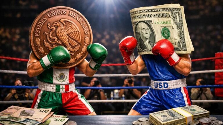El Peso Mexicano Cierra 2025 con Fuerza, Cotizándose en 17.97 por Dólar