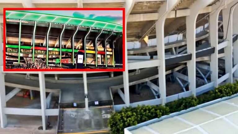 Progreso en la instalación de iluminación exterior del Estadio Banorte en Colorado Springs